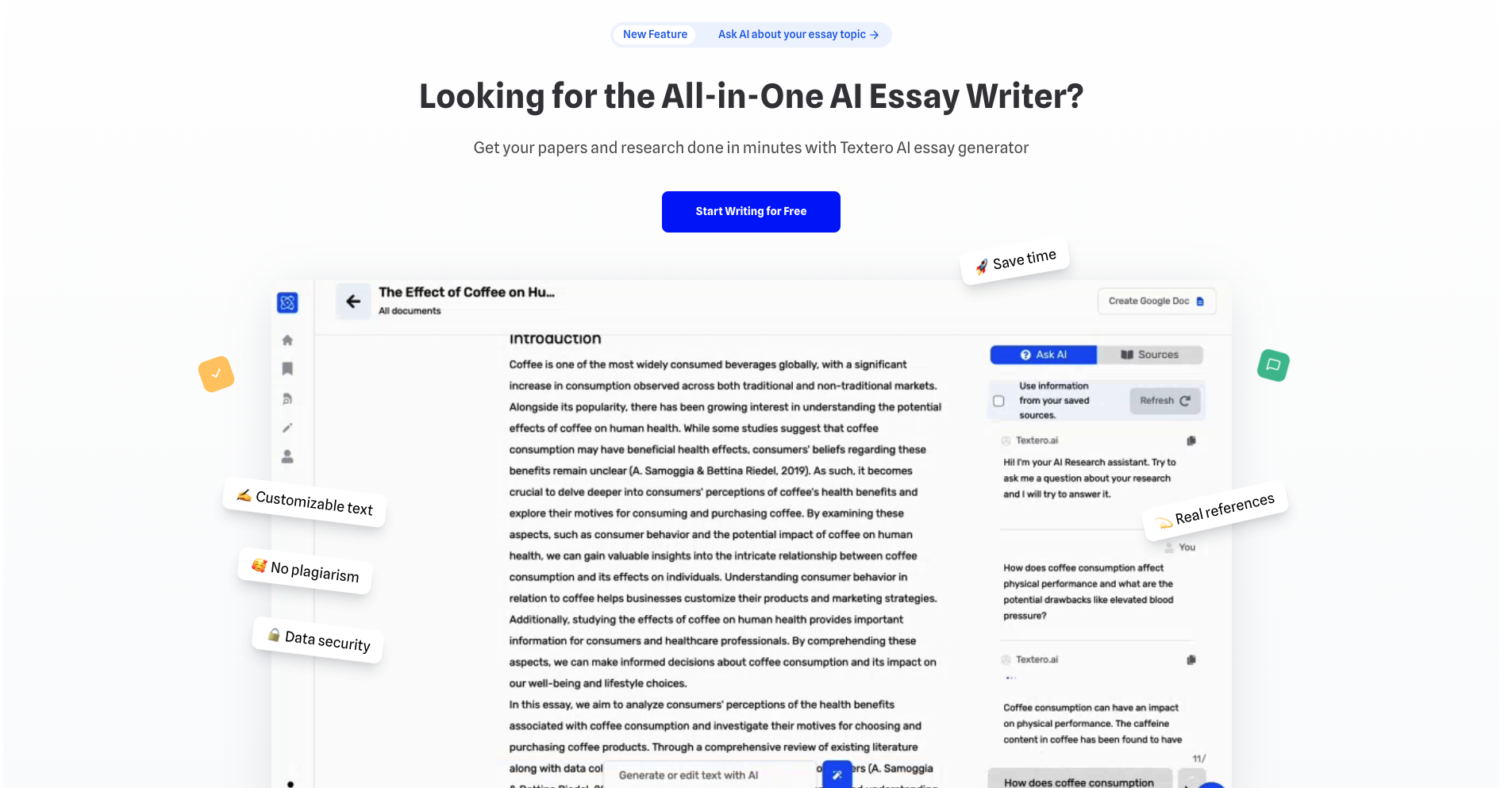 Textero AI Essay Writer: Rendi il tuo Percorso Accademico meno Stressante